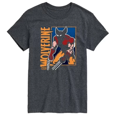 Мужская футболка с коротким рукавом Wolverine Pixel с графическим рисунком heather charcoal