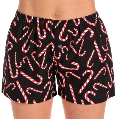 Женские хлопчатобумажные пижамные шорты-боксеры Sleep & Lounge Boxer PJs. candy cane