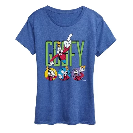 Женская футболка Goofy Tee с коротким рукавом и графическим рисунком heather royal blue