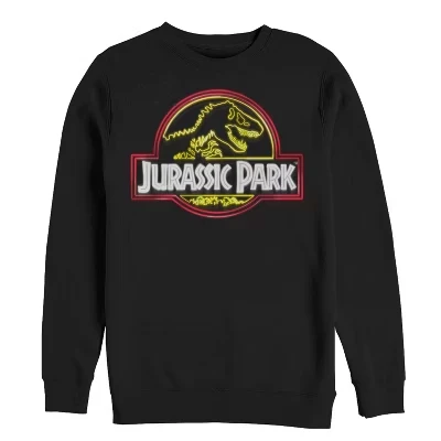 Мужской свитшот Jurassic Park Neon T Rex Logo, черный