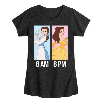 Футболка для девочек Disney Princess Belle, черная