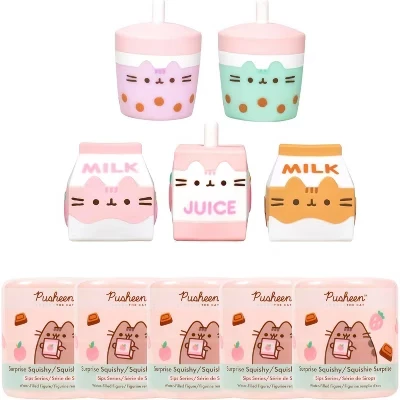 Коллекционная игрушка Hamee Pusheen SquiSHU серия 4, набор из 5 сквиши «Sips»