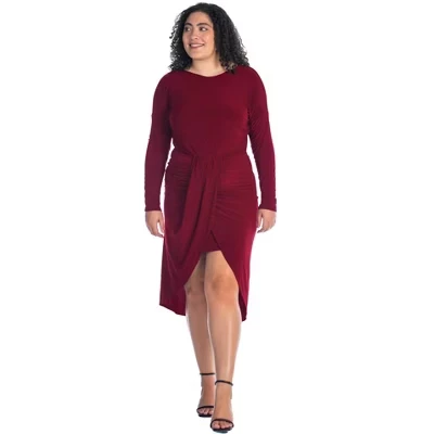 Женское платье-тюльпан 24seven Comfort Apparel, красное