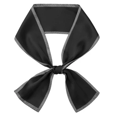 Женский шарф INSPIRE CHIC сатиновый 98×9 см, черный