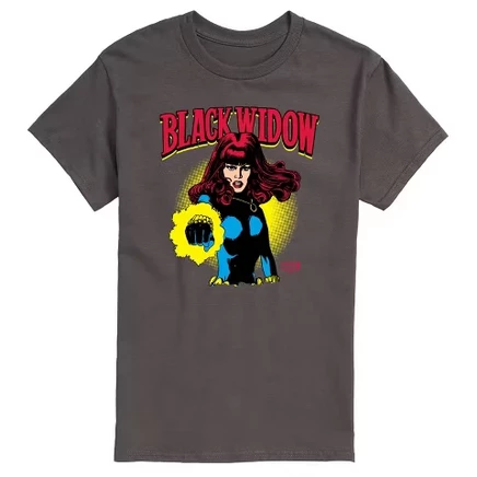 Мужская футболка с коротким рукавом и графическим принтом Black Widow с логотипом Black Widow.