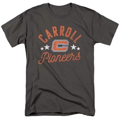 Мужская футболка Carroll University Official Pioneers цвета древесного угля