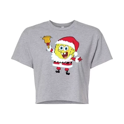 Женская укороченная футболка с рисунком Dear Santa