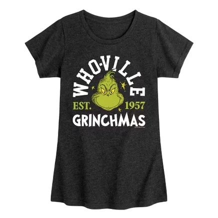 Футболка для девочек The Grinch Whoville, черная
