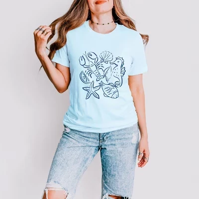 Женская футболка Simply Sage Market Nautical, синяя