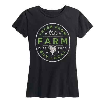 Women's -  - Fresh From the Farm Buy Local Short Sleeve Graphic T-Shirt black