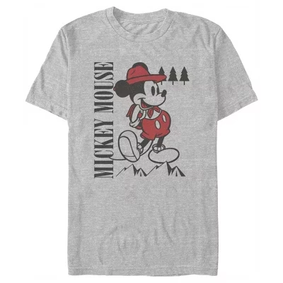 Мужская футболка Mickey & Friends Hike Explorer с изображением мышонка, спортивная футболка heather