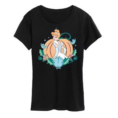 Женская футболка Cinderella Midnight с коротким рукавом и рисунком, черная