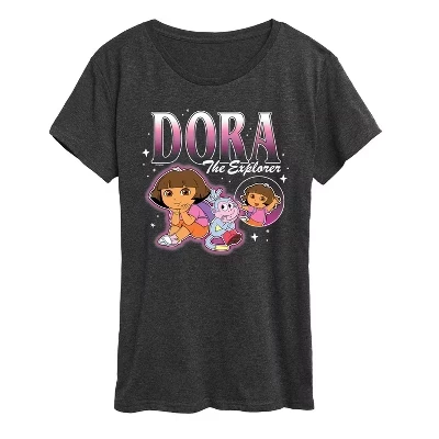 Женская футболка Dora the Explorer Bootleg с принтом, темно-серая