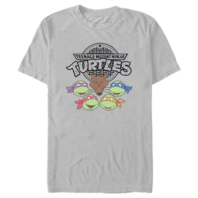 Мужская футболка TMNT Clan and Splinter, серебристая