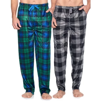 Мужские пижамные брюки Sleep Lounge из норкового флиса, 2 упаковки