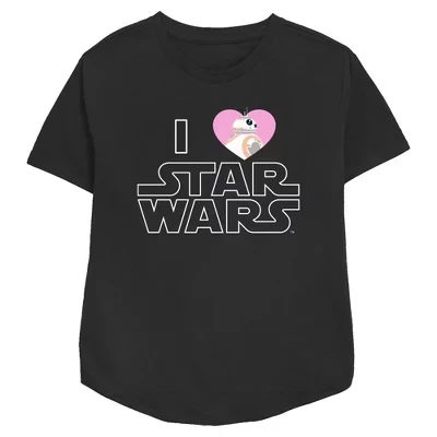 Женская футболка The Force Awakens I Heart Beebee, черная