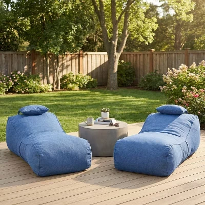 Современное универсальное кресло-мешок Maeve Outdoor с подушкой (комплект из 2 подушек)