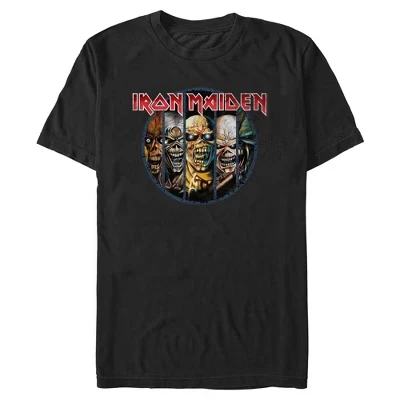 Мужская футболка Iron Maiden Эдди: эволюция, черная