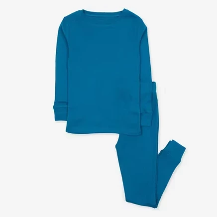 Детская пижама Leveret Boho из хлопка, бирюзовая