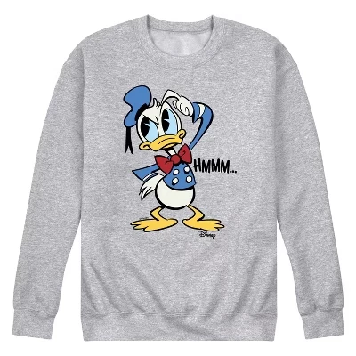 Мужская флисовая толстовка с рисунком Дональда Дака Thinking Theatre athletic heather