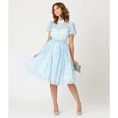 Коллекция Disney's Cinderella от Women's Swing Dress светло-голубого цвета