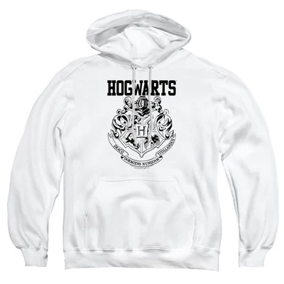Спортивная толстовка с капюшоном для взрослых Harry Potter Hogwarts белого цвета