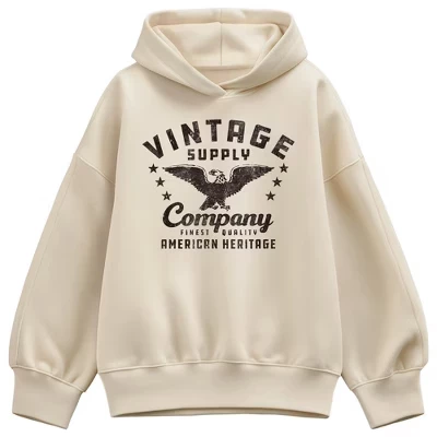 Женская одежда - - Vintage Supply Co. Флисовая толстовка с капюшоном оверсайз кремового цвета