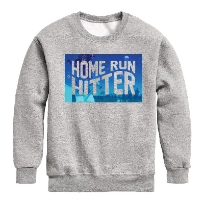 Флисовая толстовка Athletic Heather с длинным рукавом Home Run Hitter с графическим рисунком