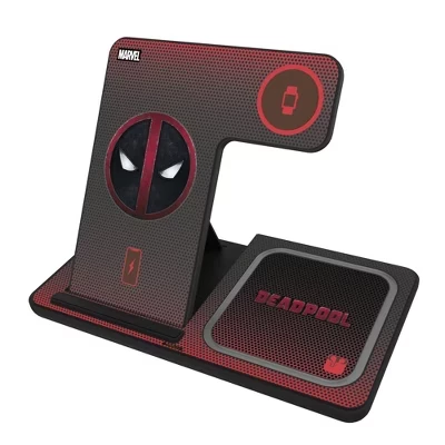 Зарядная станция Keyscaper Deadpool Grid 3 в 1 15 Вт, красно-черная
