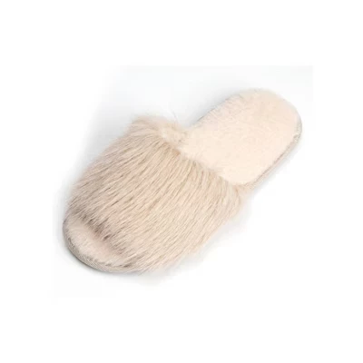 Детские домашние тапочки Roxoni Cozy Chic пушистые, бежевые