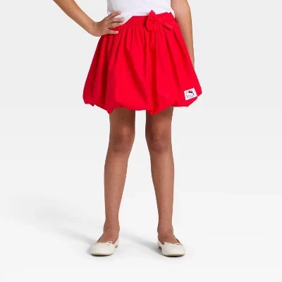 Детская пышная юбка Sanrio Hello Kitty из поплина, красная