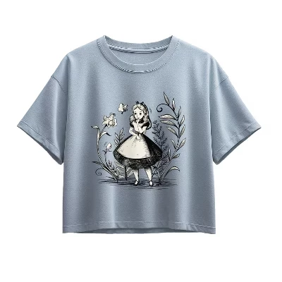 Футболка Alice Sketch для девочек, синяя