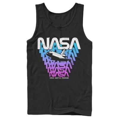 Мужская майка NASA Logo Fade Away, черная
