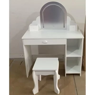 Детское трюмо SunnyFurn Wave с LED-подсветкой, белое