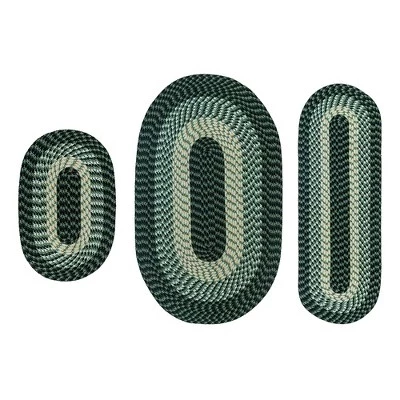 Коллекция Alpine из 3 предметов, 100% Полипропилен, прочный и устойчивый к пятнам Двусторонний реверсивный плетеный ковер для помещений.