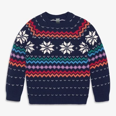 Детский свитер Fair Isle синего цвета