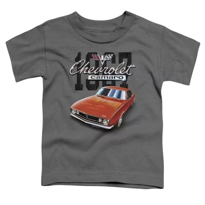 Футболка Chevrolet Classic Camaro для маленьких мальчиков цвета древесного угля