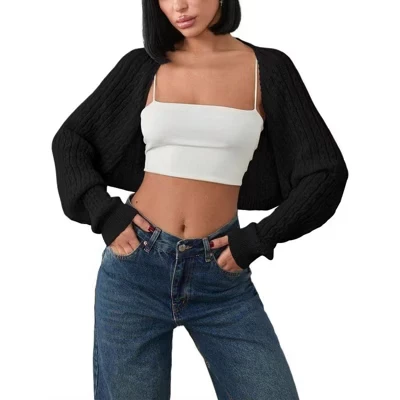Женский укороченный кардиган Coolmee, черный
