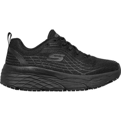 Женская спортивная рабочая обувь SKECHERS Work Max Cushioning Elite, устойчивая к скольжению, черного цвета