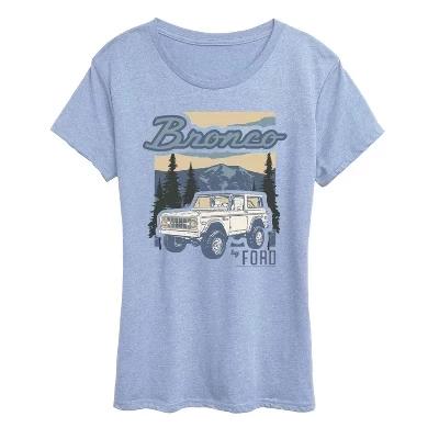 Женская футболка Ford Bronco с принтом, синяя