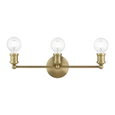 Бра Livex Lighting Lansdale, 3 лампы, состаренная латунь