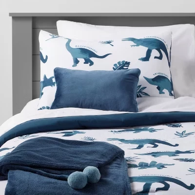 Детский комплект постельного белья Pillowfort динозавры, голубой