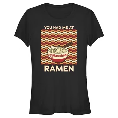 Женская футболка Maruchan You Had Me at Ramen, черная