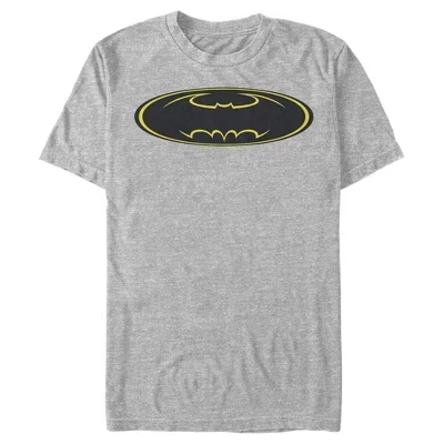 Мужская футболка Athletic heather с современным крылом и логотипом Batman