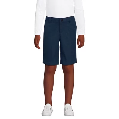 Шорты для девочек Lands End Active Chino, школьные, синие