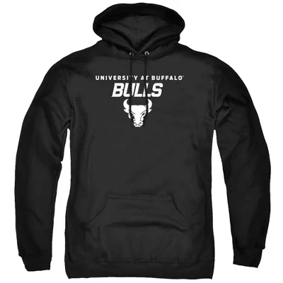 Толстовка с капюшоном для взрослых с официальным логотипом University at Buffalo Circle, черная