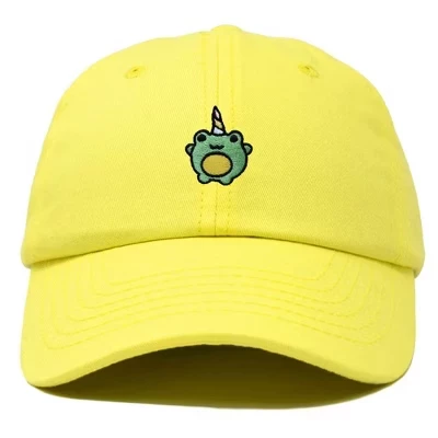 Унисекс бейсболка DALIX Froggy Unicorn, хлопковая, желтая