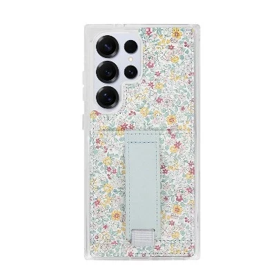 Чехлы Чехол для телефона Samsung S25 Ultra с бумажником и ремешком для пальцев petal garden