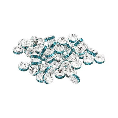 Разделительные рондель-бусины Unique Bargains 100 шт., синие