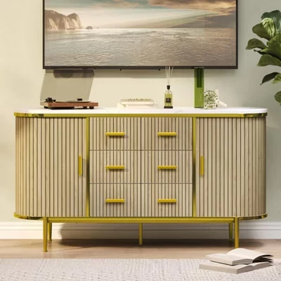 Буфет GustoWave 150 см, 6 ящиков, 2 двери, дуб